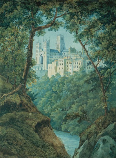 “Die Kathedrale von Durham,” angefertigt von Felix auf seiner ersten großen Auslandsreise. Felix Mendelssohn Bartholdy, 1829, © bpk / Staatsbibliothek zu Berlin / Fhoto: Ruth Schacht.