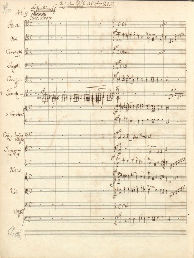 Der „Hochzeitsmarsch“ aus der Theatermusik zu Shakespeares „Ein Sommernachtstraum“. Autograph, 1843, Biblioteka Jagiellonska, Krakau