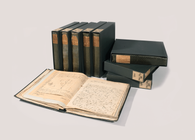 The “Green Books” by Arnold’s grandfather Felix Mendelssohn Bartholdy, a unique collection of personal correspondence © Bodleian Library, University of Oxford.