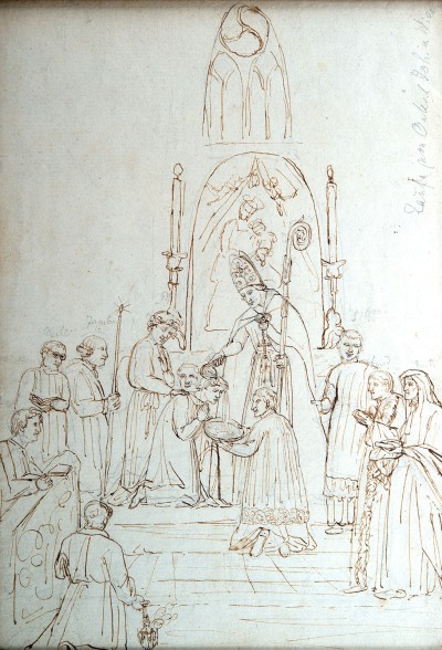 The baptism of Veit’s elder brother Jonas, who was given the name Johannes.  Philipp Veit, 1810 © Private collection.